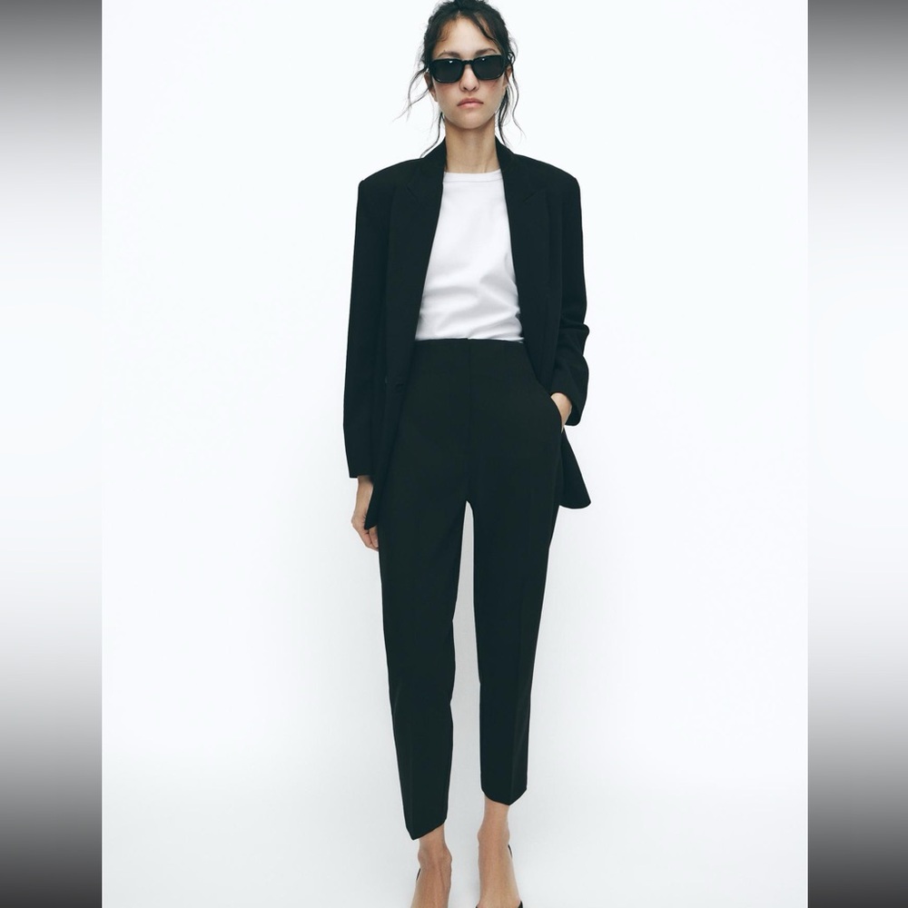 Zara High Waisted Dress Pants Black Size XS